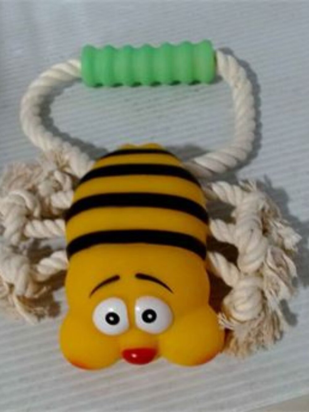 3 Brand New Prime Way Bee-Shaped Interactive Chew & Tug Dog Toy